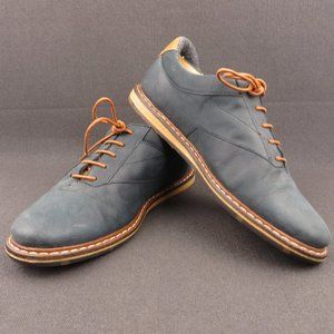 J SHOES PRIDE BLUE NUBUCK LEATHER LACE UP OXFORD D4503 USA 9
